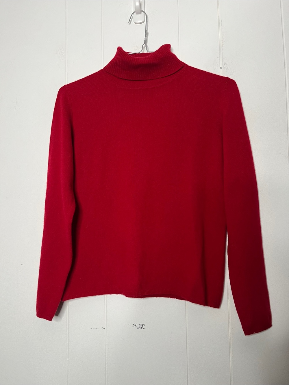 Valerie Stevens 100% Cashmere Red Turtleneck Sweater Size M
